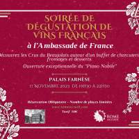 Soirée Dégustation de Vins Français à l'Ambassade de France