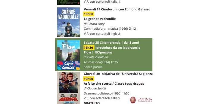 Cinéma français à l'IFCSL - Programme de Janvier 2025
