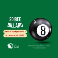 CE SOIR ON JOUE... SOIREE BILLARD ET DETENTE