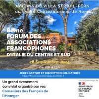 Forum des Associations Francophones d'Italie du sud... édition 2024