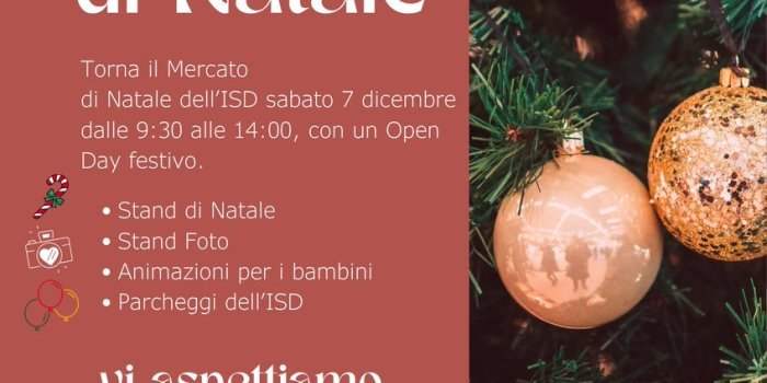 SAMEDI 7 DECEMBRE :Marché de Noël de l'ISD