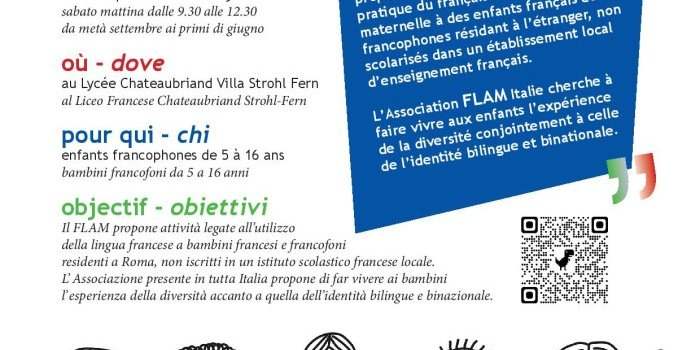 Inscription au FLAM, Français langue maternelle Rome