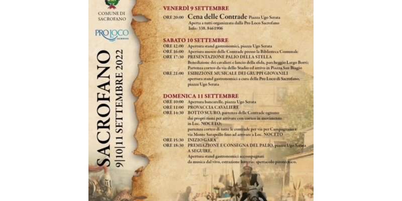 Vive la rentrée à Sacrofano : Le Palio della Stella