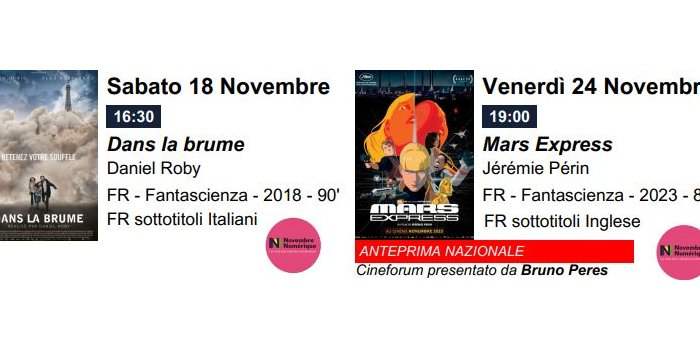 Programme cinéma à l'Institut Français Centre St Louis