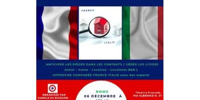 VENDREDI 6 DECEMBRE : Réunion sur l'immobilier France - Italie 